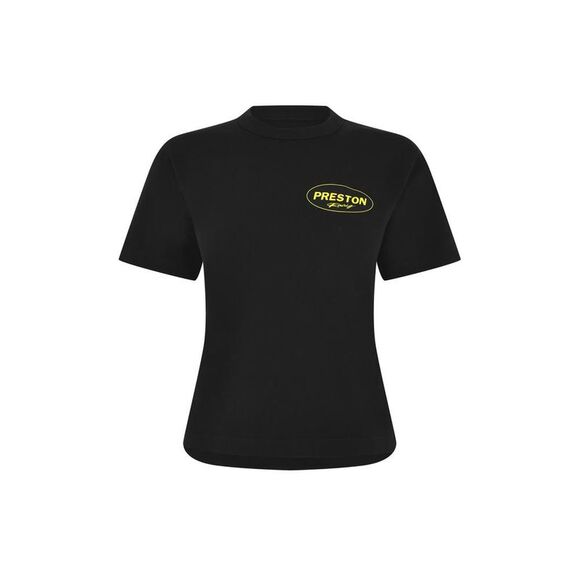 HERON PRESTON Short Sleeve Cotton T-Shirt with Logo Women BLACK T-Shirts & Tops